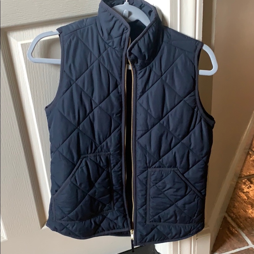J crew merchantile quilted vest navy xxs